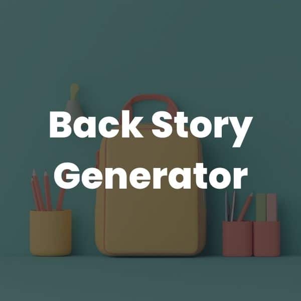 Back Story Generator